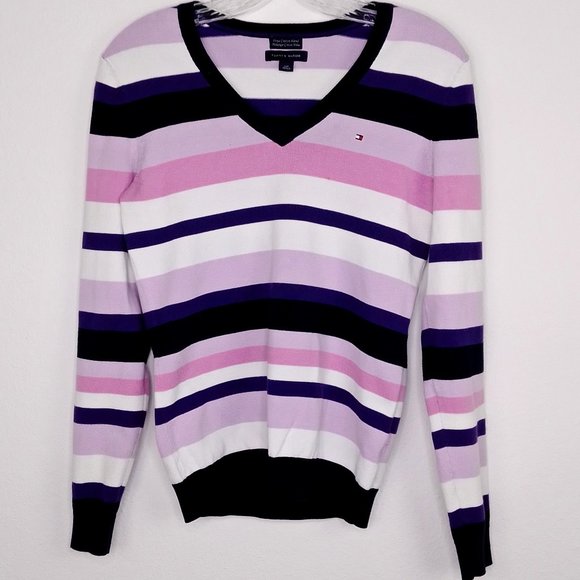 Tommy Hilfiger Sweaters - Tommy Hilfiger Multi Colored Striped Sweater (S)